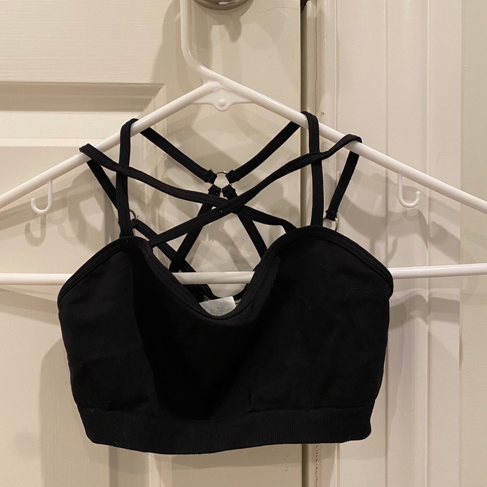 LF Strappy Black Bralette